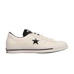 Converse White Low Top Sneakers with Black Star